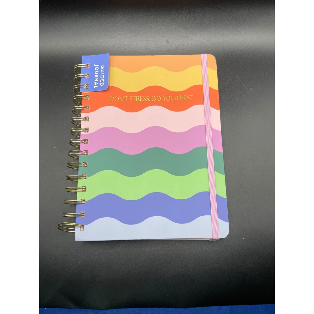 Spritz Guided Journal Rainbow Don't Stress Do Your Best Wellness Planner 8x6.5